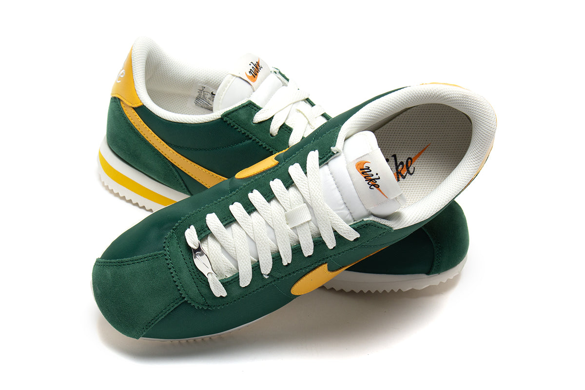 Nike | Cortez Style # HF1435-300 Color : Gorge Green / Yellow Ochre / Sail