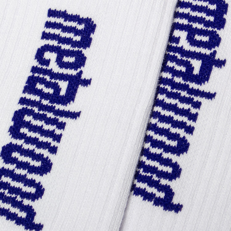 Metalwood - Metal Logo Crew Sock
Color : White