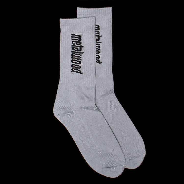 Metalwood - Metal Logo Crew Sock
Color : Dusty Blue