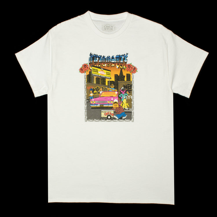 Chico Stix | Lowrider T-Shirt Color : White