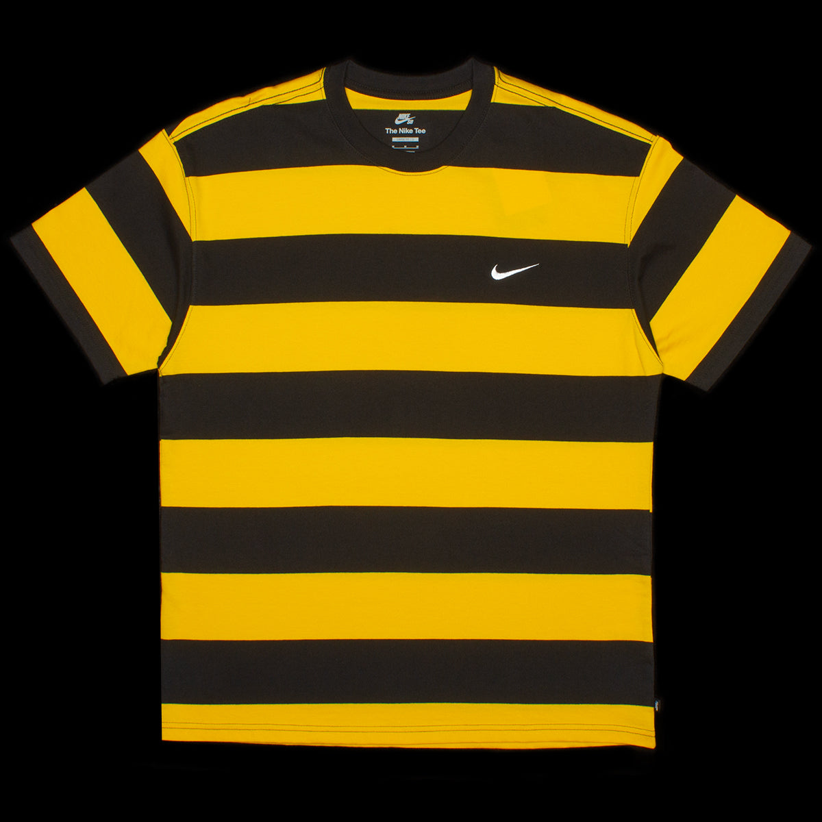 Nike SB | Stripe T-Shirt Style # FB8150-739 Color : University Gold / Black