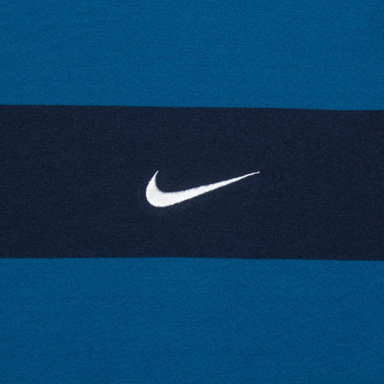 Nike SB | Stripe T-Shirt Style # FB8150-411 Color : Midnight Navy / Industrial Blue