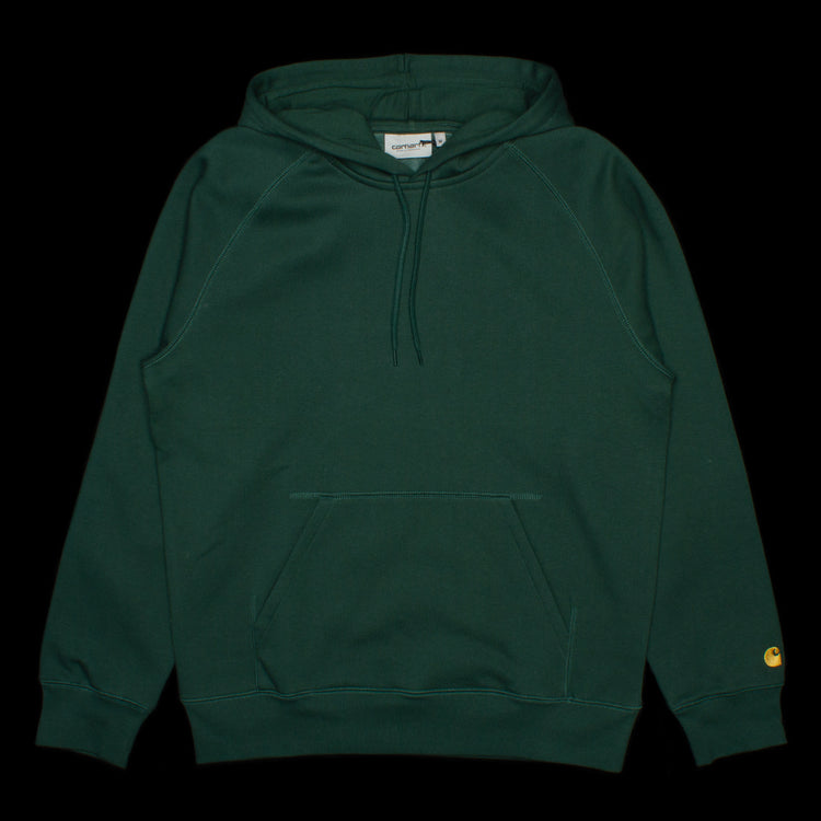 Carhartt WIP Hooded Chase Sweatshirt Style # I026384-1NV Color : Discovery Green / Gold