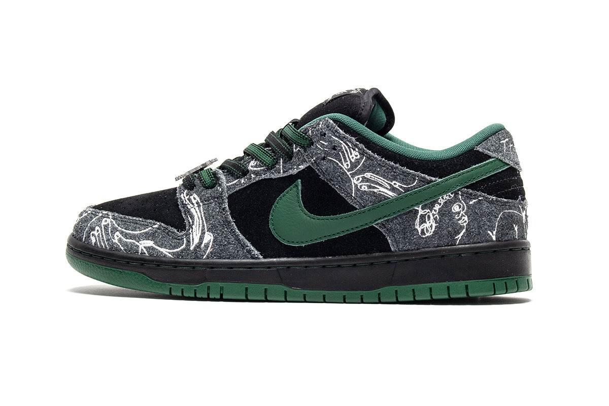 Nike SB | Dunk Low x There Skateboards Style # HF7743-001 Color : Black / Gorge Green / Summit White