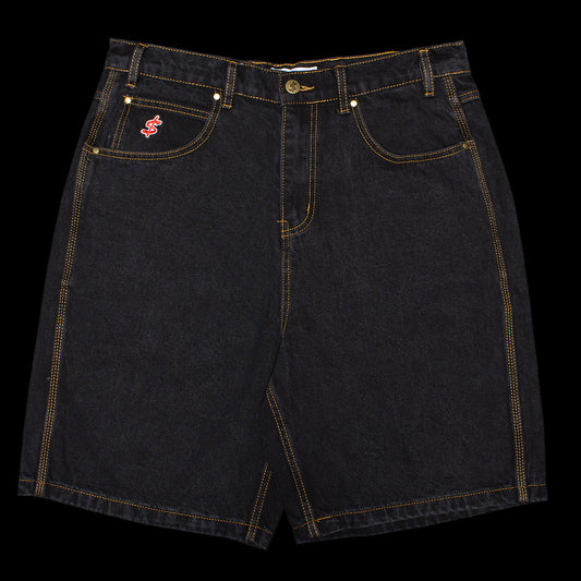 Cash Only - Logo Baggy Denim Shorts
Color : Washed Black