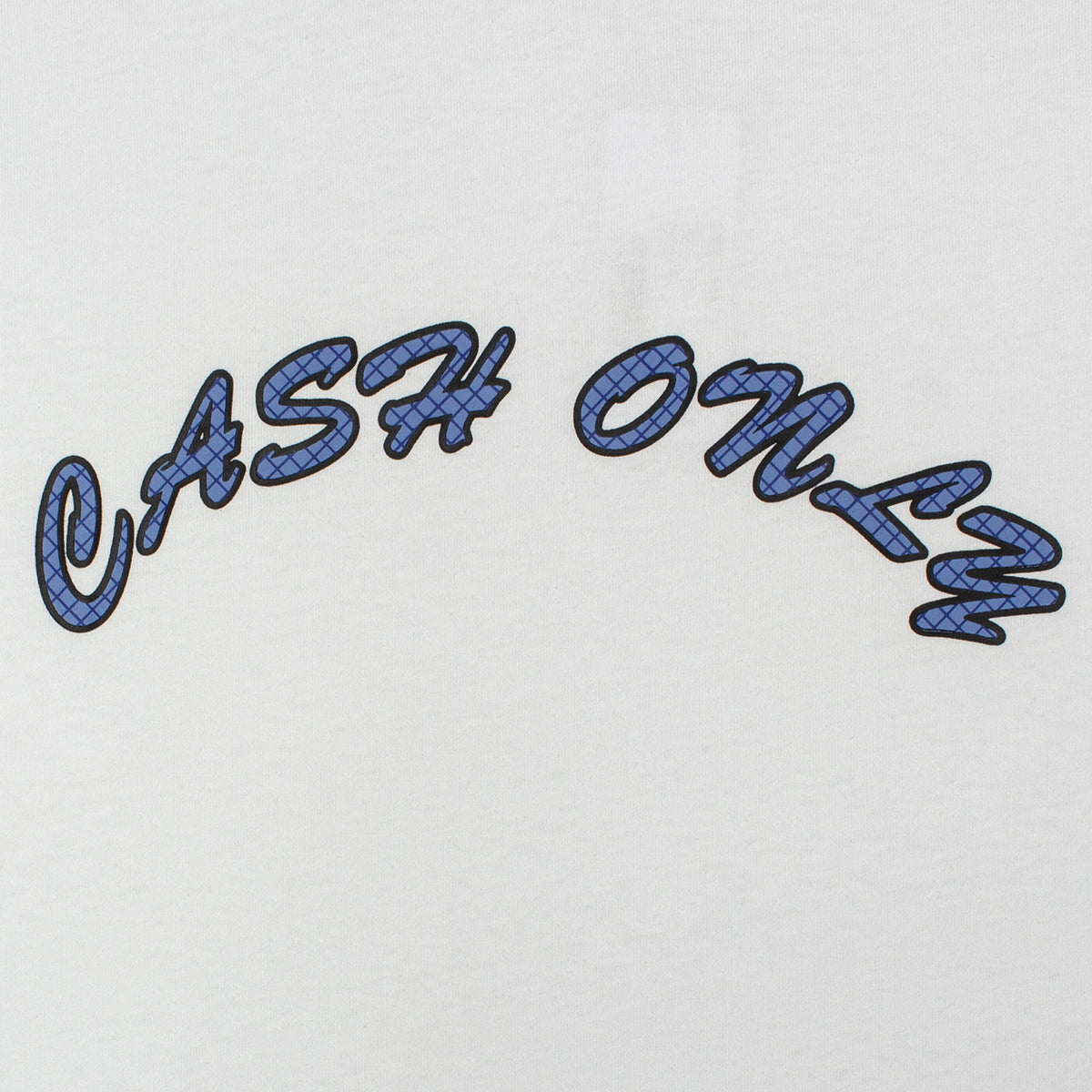 Cash Only - Grid Logo T-Shirt
Color : White