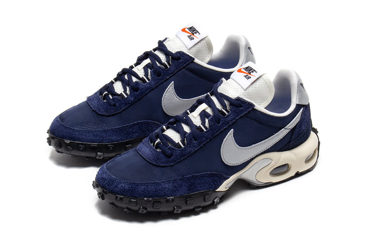 Nike - Air Max Waffle SP 2
Style # IB3656-400
Color : Midnight Navy / Metallic Silver / Black