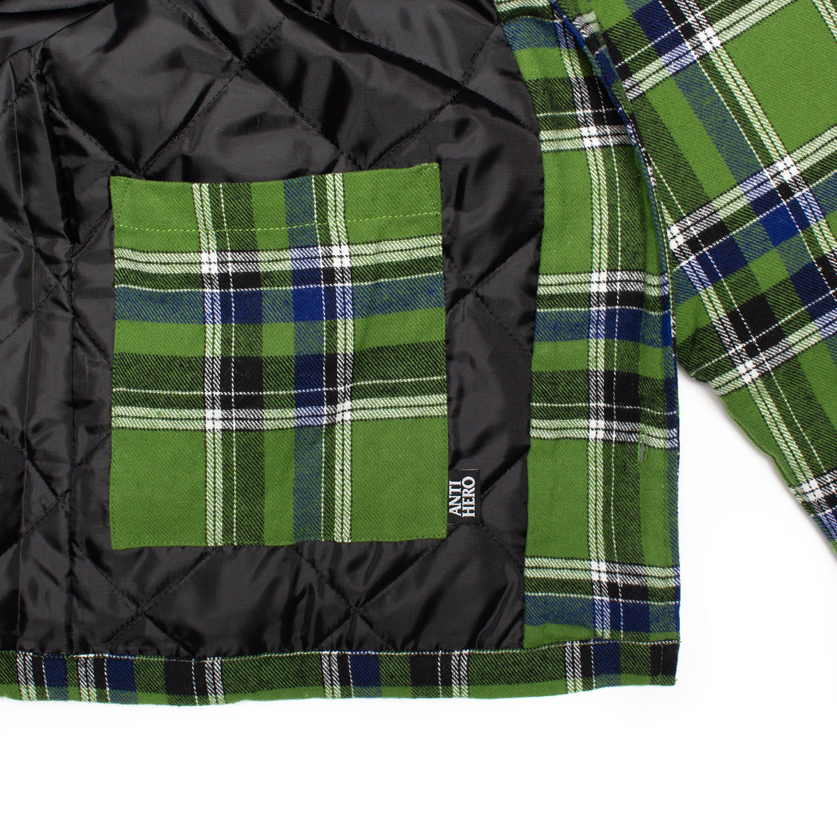 Anti Hero | Basic Eagle Flannel Jacket Color : Green / Blue