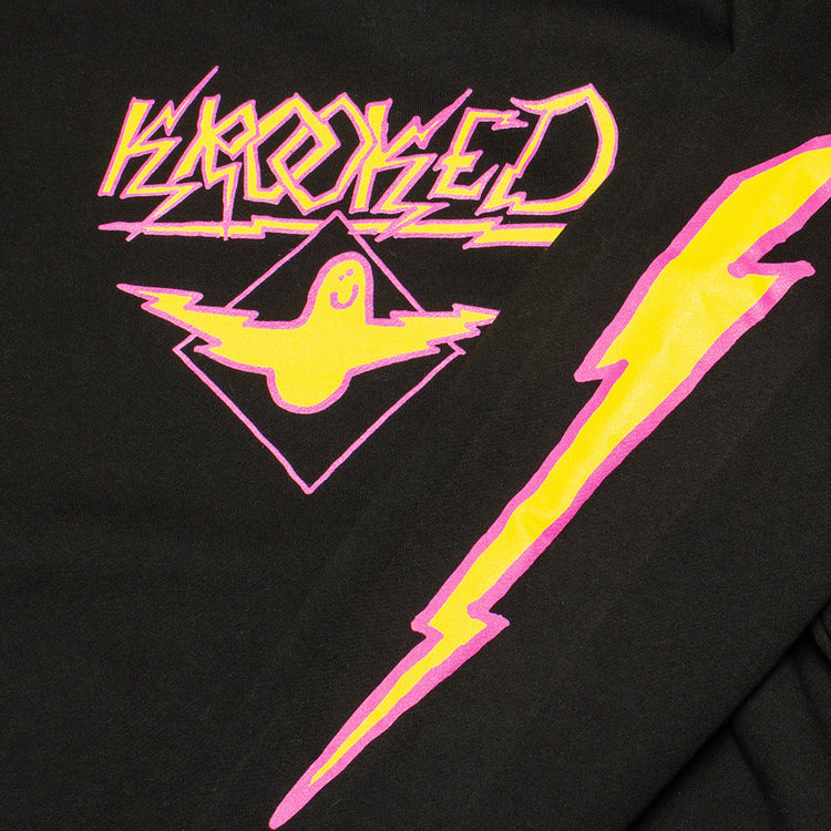 Krooked | Bird Lightening Crewneck Color : Black / Yellow