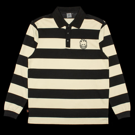 Spitfire | Bighead Rugby Shirt Color : White / Black