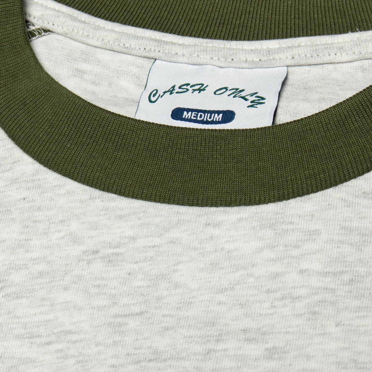 Cash Only - Track Panel T-Shirt
Color : Ash / Army
