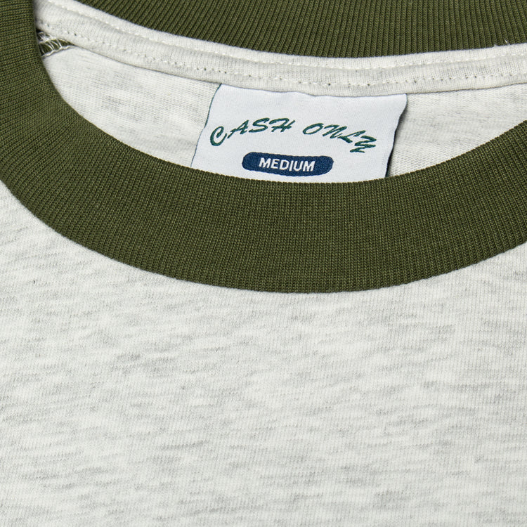 Cash Only - Track Panel T-Shirt
Color : Ash / Army