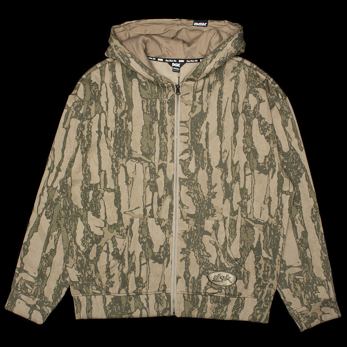 DGK - Cortex Zip Up Hoodie
Color : Bark Camo