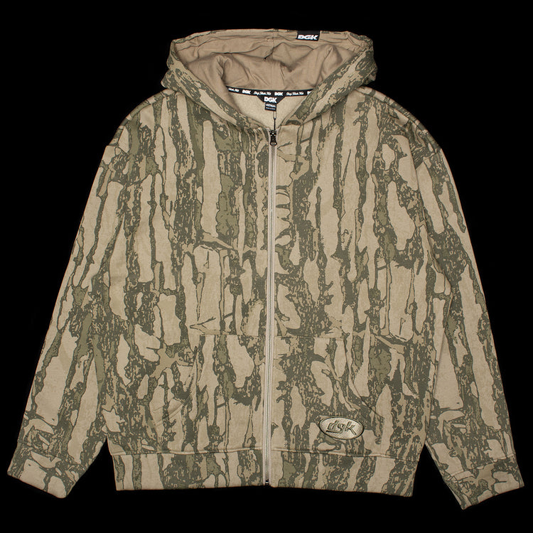 DGK - Cortex Zip Up Hoodie
Color : Bark Camo