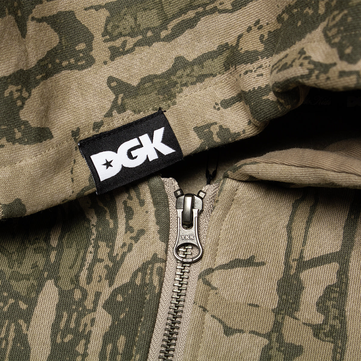 DGK - Cortex Zip Up Hoodie
Color : Bark Camo