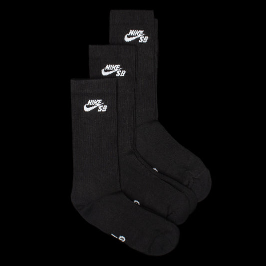 Nike SB - Everyday Elevated Skate Socks (3-Pack)
Style # IR1328-900
Color : Black