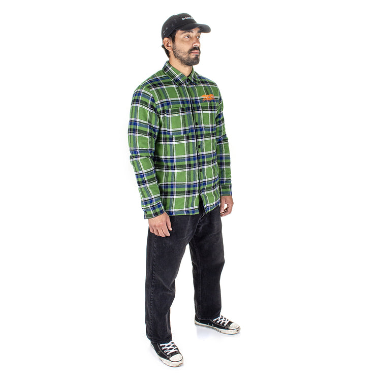 Anti Hero | Basic Eagle Flannel Jacket Color : Green / Blue