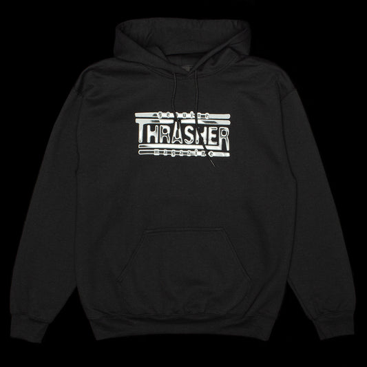 Thrasher - Chrome Genuine Hoodie
Color : Black