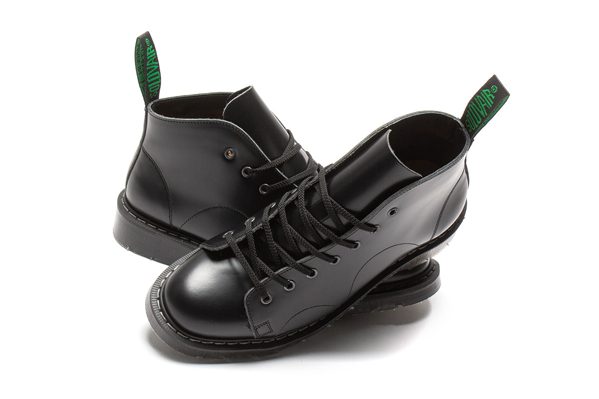 Solovair | Hi-Shine Monkey Boot Style # S7-116-BK-G Color : Black