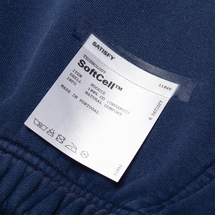 Satisfy - SoftCell Hoodie
Color : Sun Bleached Indigo