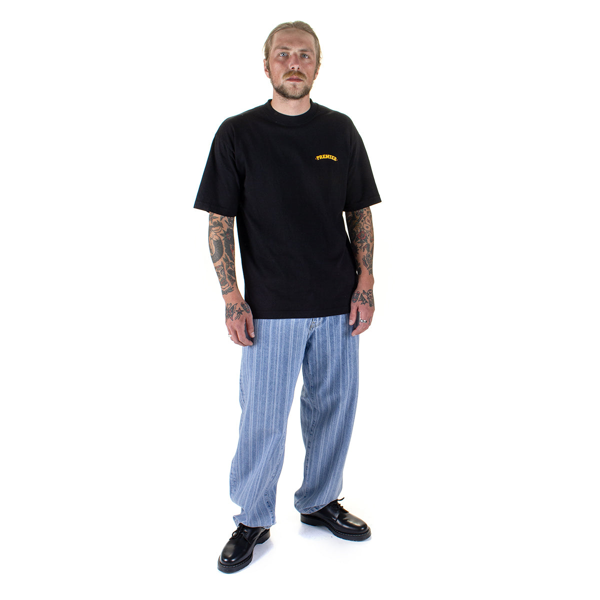 Carhartt WIP - Rylan Pant
Style # I035562-32H
Color : Striped Blue (Stone Bleached)