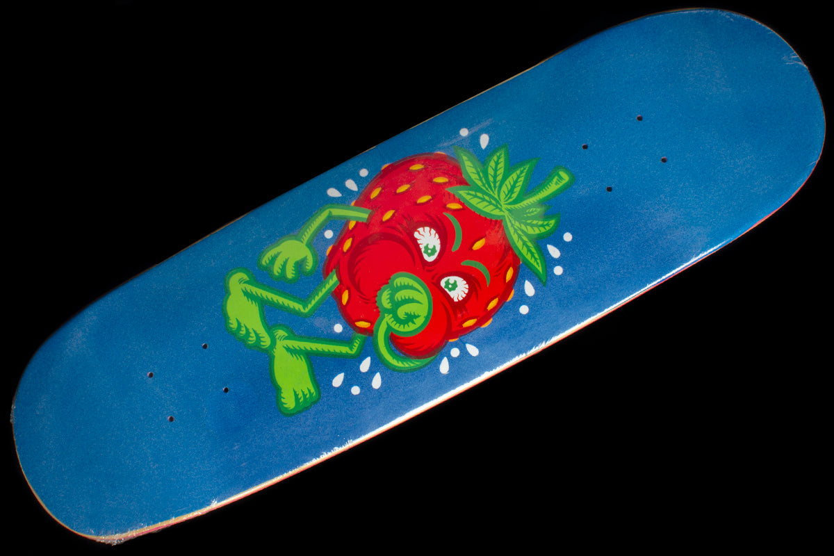 Strawberry Cough Flocked Cyan Deck 8.875"