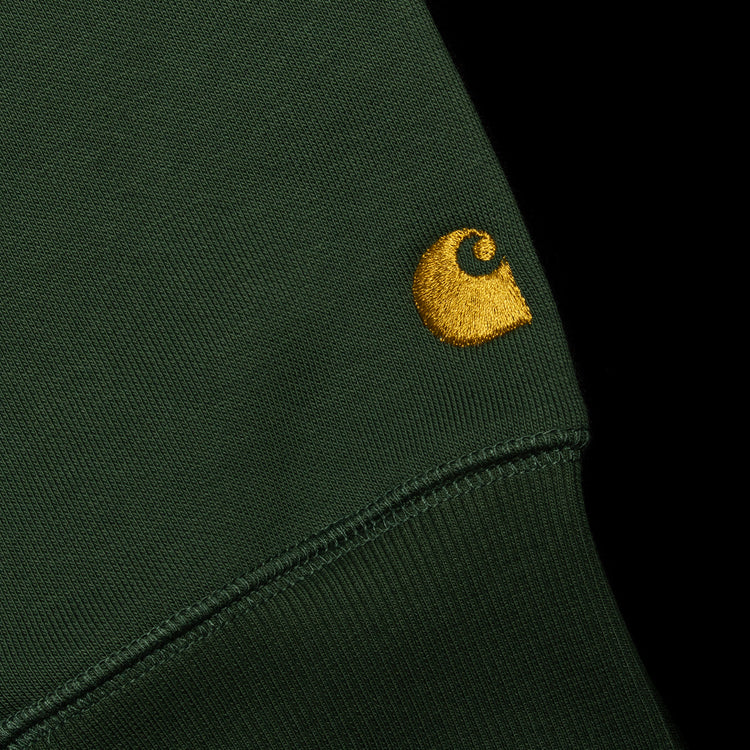 Carhartt WIP | Hooded Chase Sweatshirt Style # I033661-2CX Color : Sycamore Tree / Gold