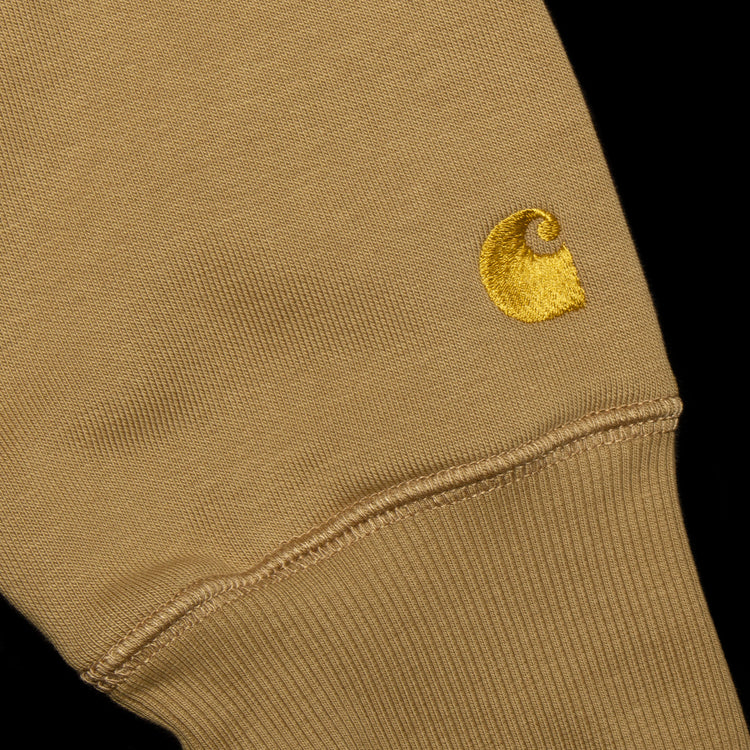 Carhartt WIP | Hooded Chase Sweatshirt Style # I033661-2GQ Color : Peanut / Gold