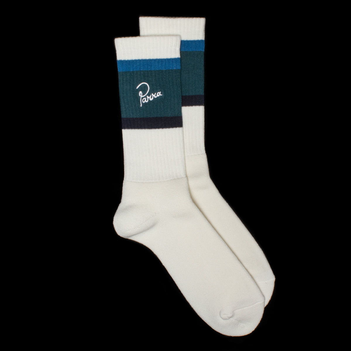by Parra - Signature Striped Crew Sock
Color : Mallard Green