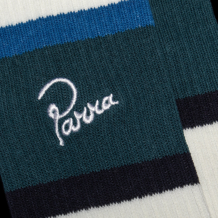 by Parra - Signature Striped Crew Sock
Color : Mallard Green