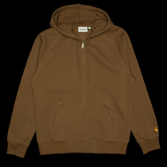 Carhartt WIP |&nbsp;Hooded Chase Jacket Style # I033664-218 Color : Chocolate / Gold