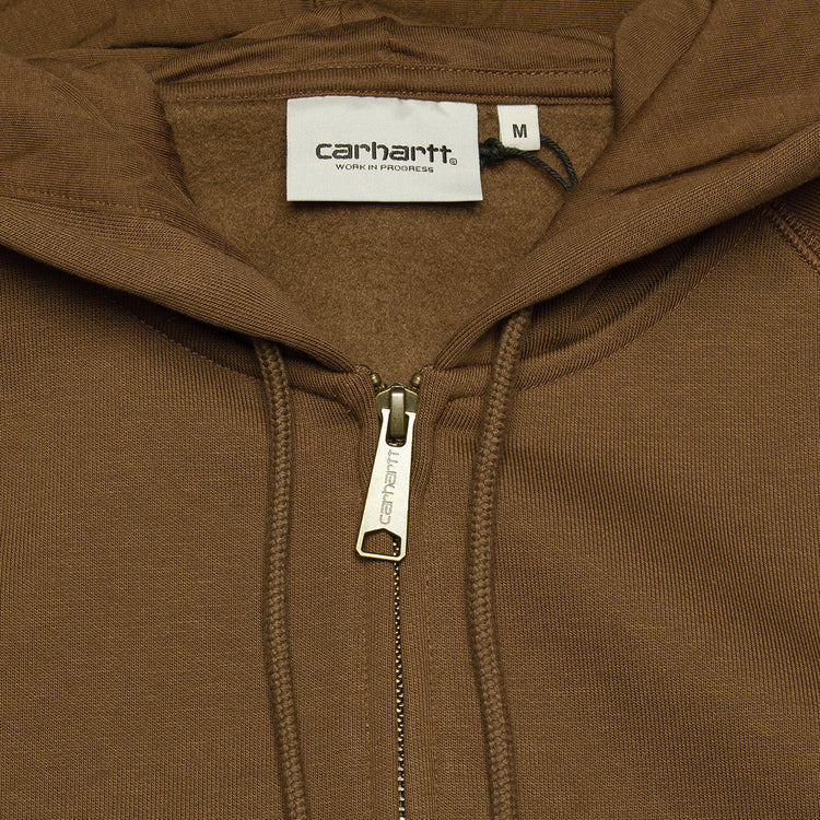 Carhartt WIP |&nbsp;Hooded Chase Jacket Style # I033664-218 Color : Chocolate / Gold