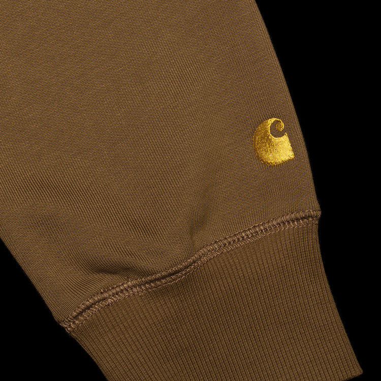 Carhartt WIP |&nbsp;Hooded Chase Jacket Style # I033664-218 Color : Chocolate / Gold