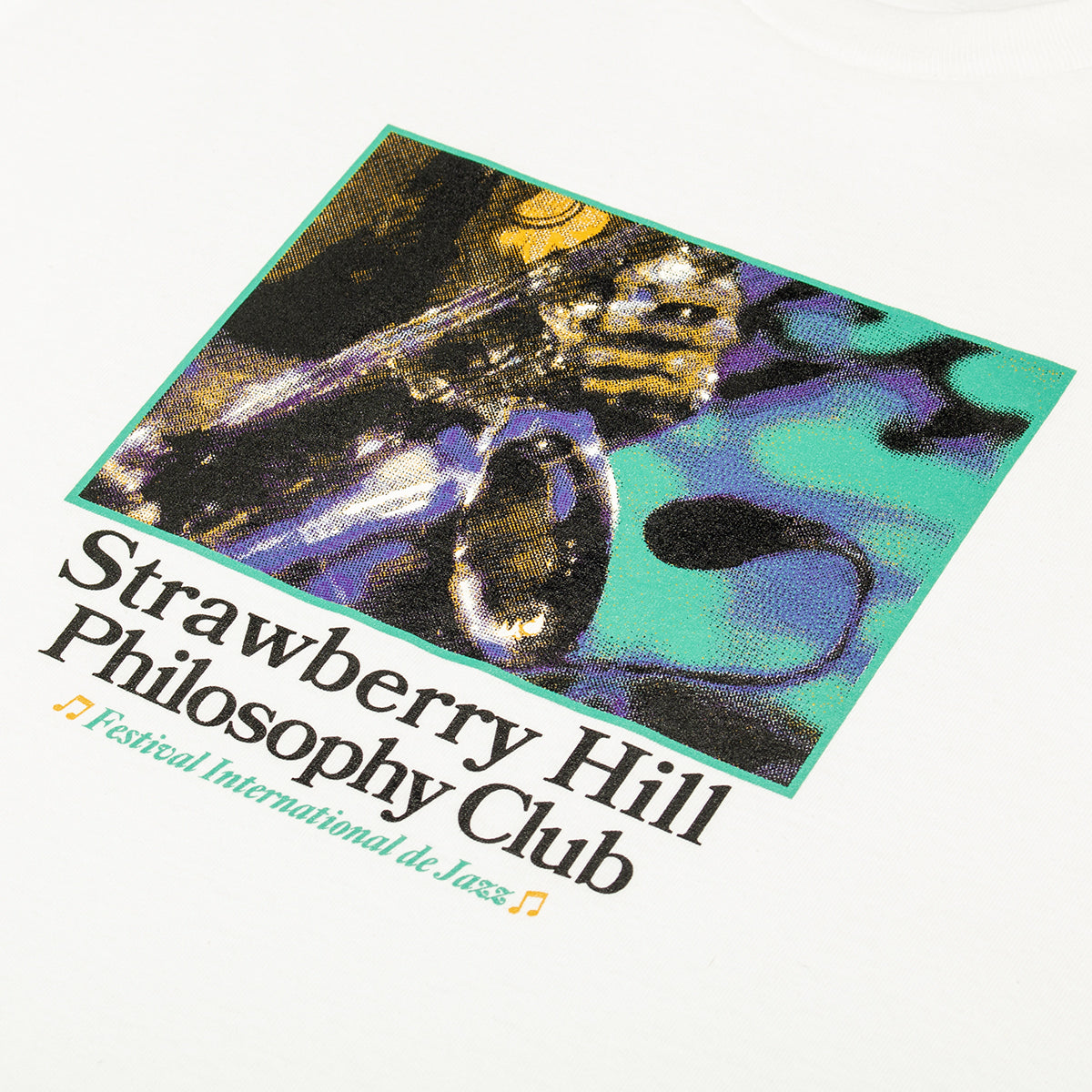 Strawberry Hill Philosophy Club - Jazz Festival T-Shirt
Color : White