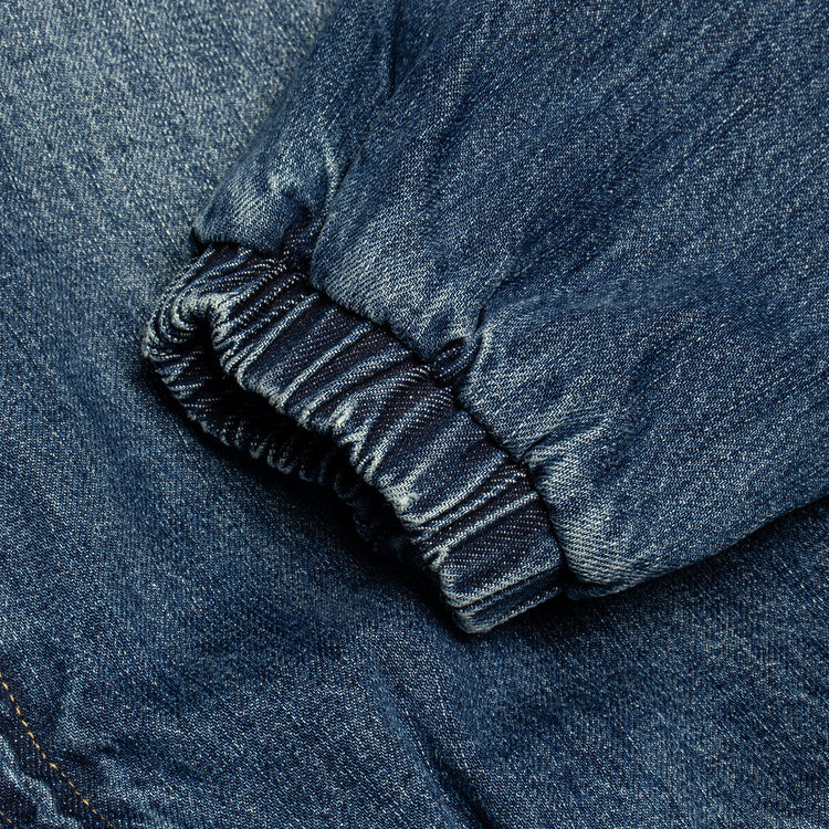 Grand Collection | Sherpa Lined Denim Track Jacket Color : Blue Denim