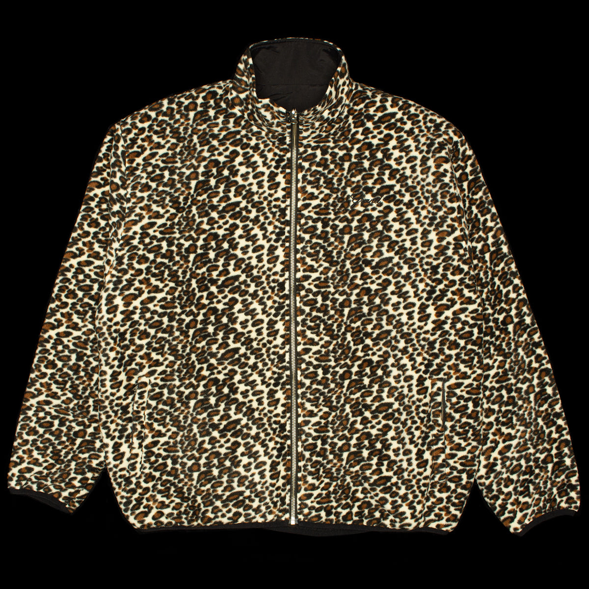 Grand Collection - Reversible Fleece Jacket
Color : Leopard Print / Black