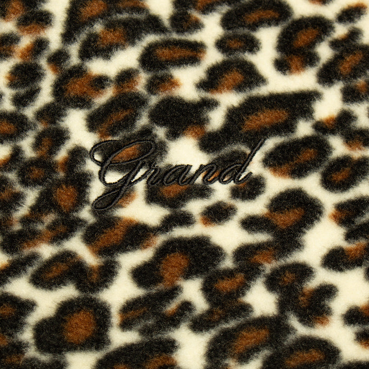 Grand Collection - Reversible Fleece Jacket
Color : Leopard Print / Black