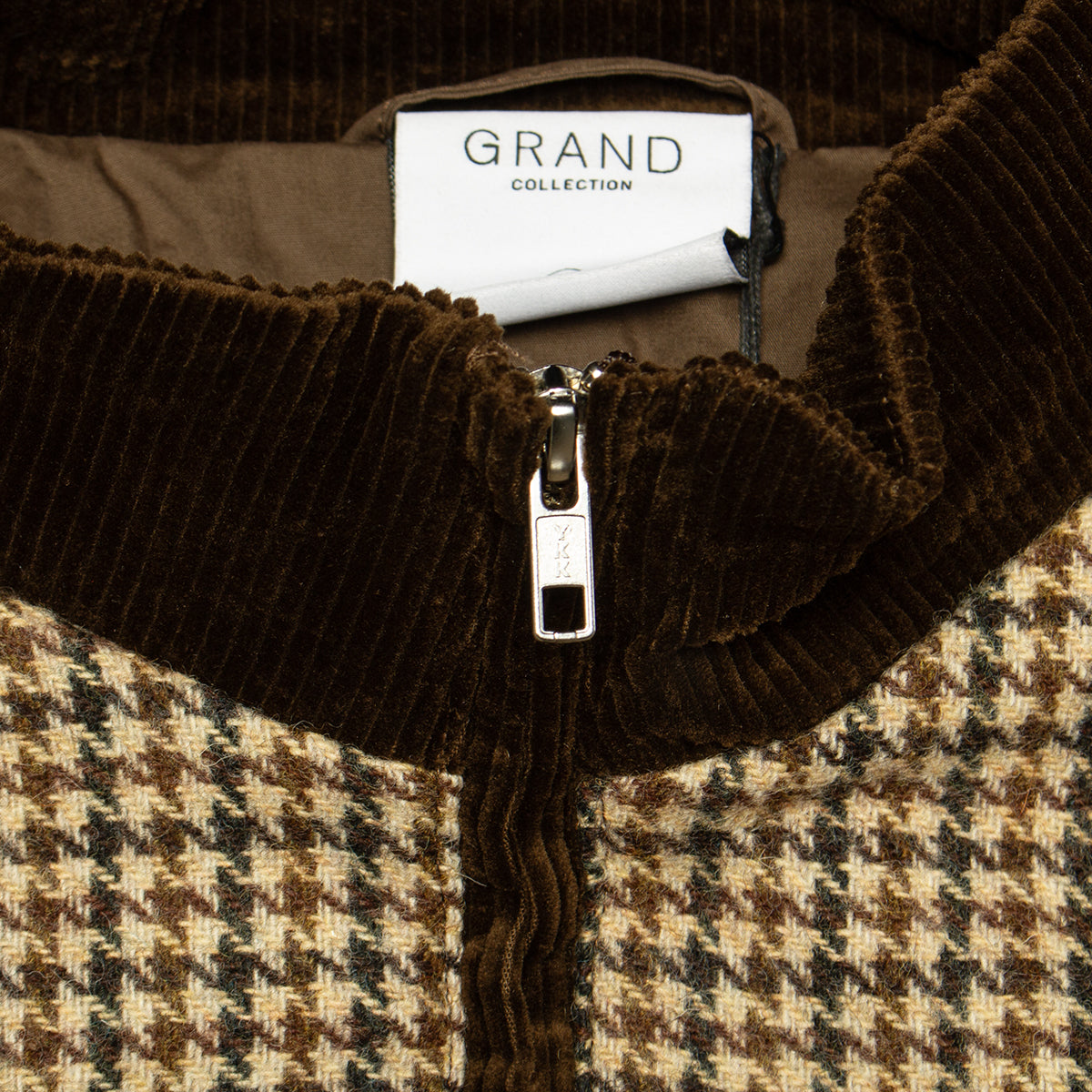 Grand Collection | Wool Panel Corduroy Jacket Color : Brown