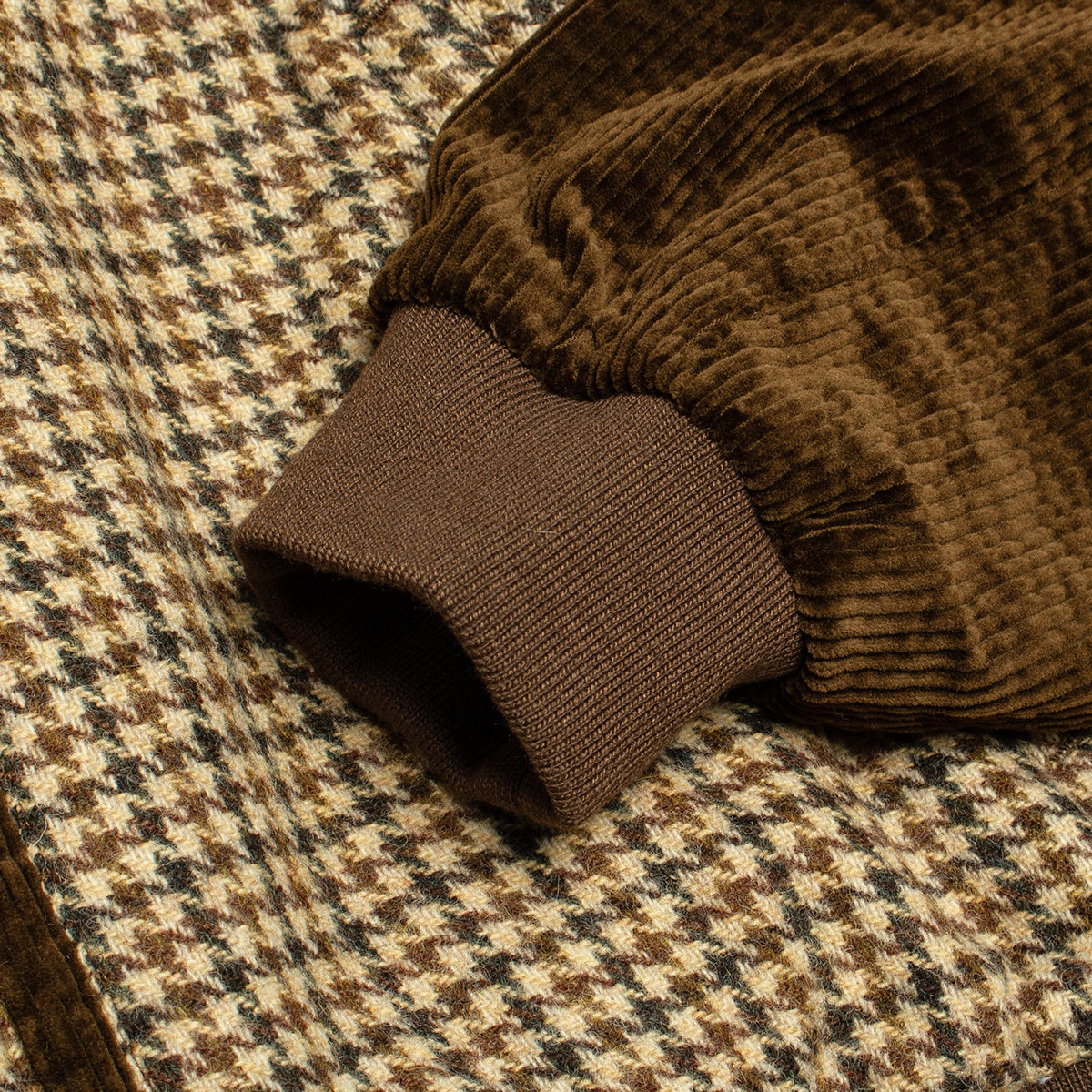 Grand Collection | Wool Panel Corduroy Jacket Color : Brown