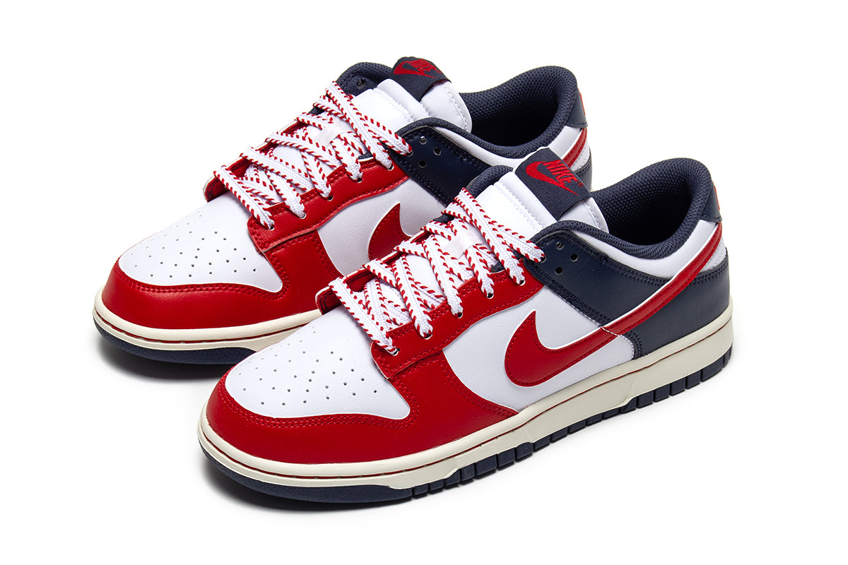 nike dunks red and blue