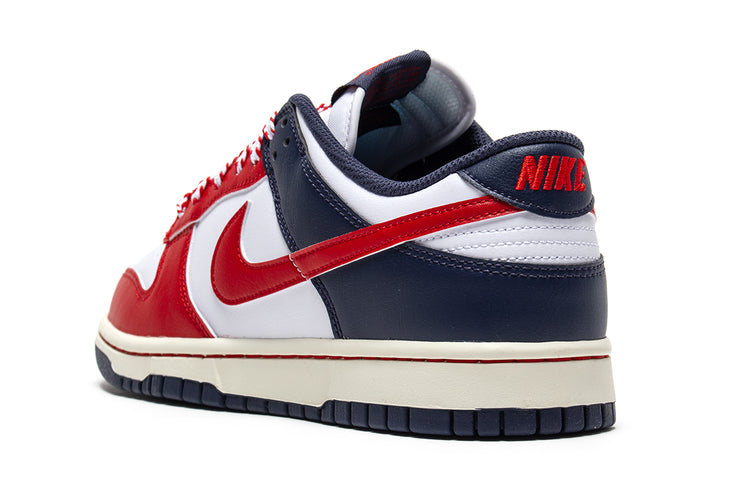 Nike - Dunk Low Retro
Style # IM2222-100
Color : White / University Red / Thunder Blue