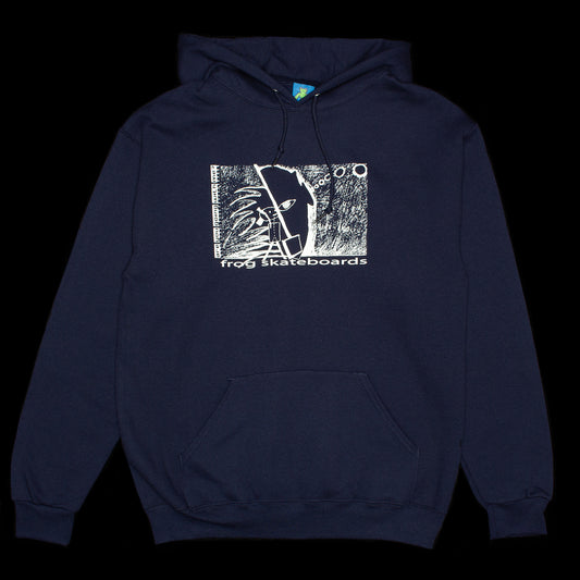 Frog | R U Going With Me? Hoodie Color : Navy