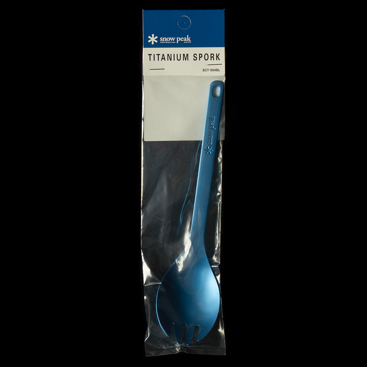 Snow Peak | Titanium Spork
Style # SCT-004BL
Color : Blue Anodized