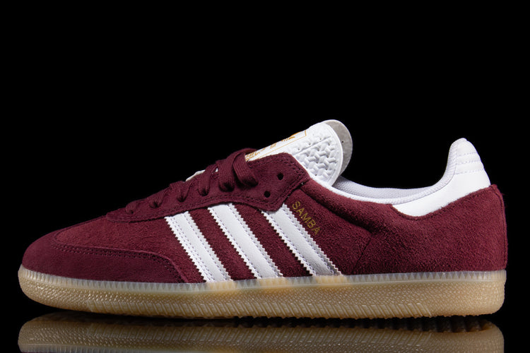 Adidas Skateboarding - Samba ADV
Style # KJ0265
Color : Shadow Red / Footwear White / Maroon