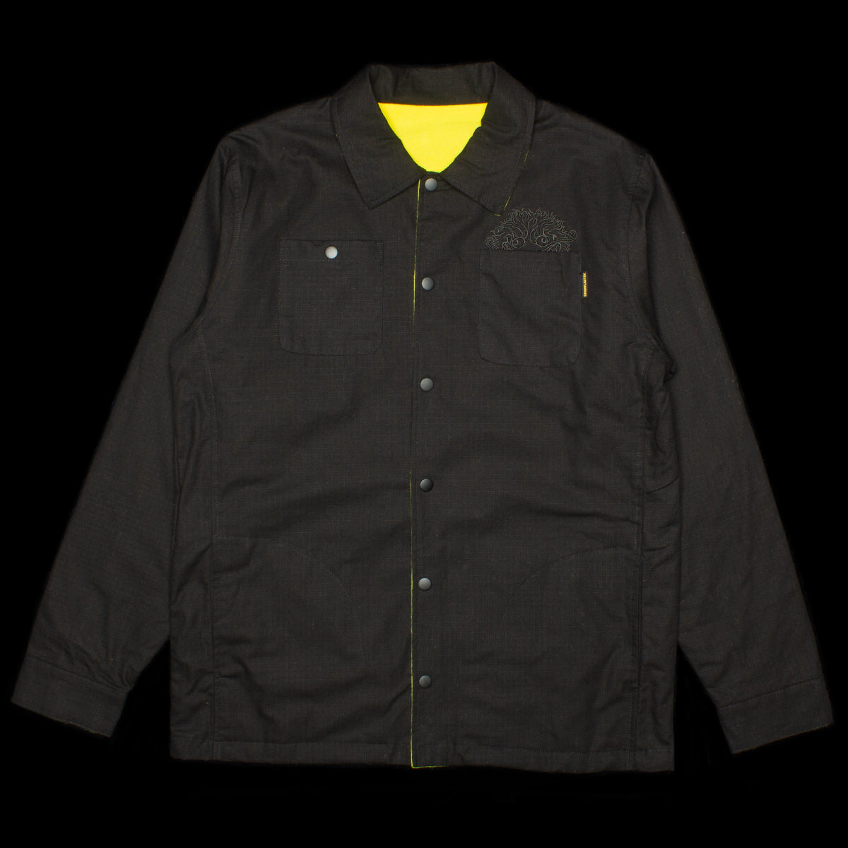 Grimple Stix | Grimple Reversible Jacket Color : Black / Yellow Embroidered logo