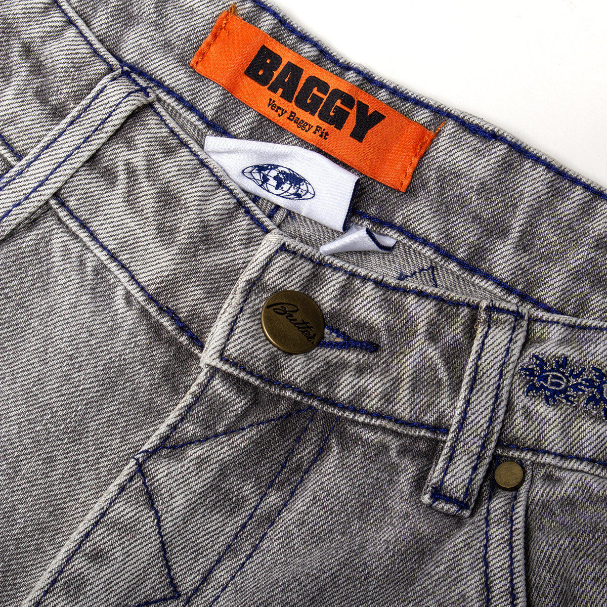 Butter Goods - Bronco Denim Jeans
Color : Washed Grey