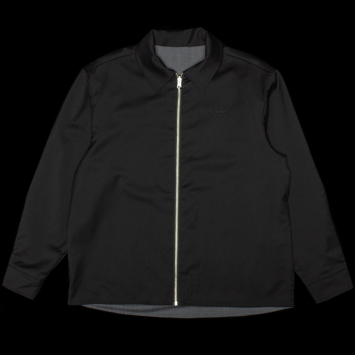 Grand Collection - Reversible Wool Overshirt
Color : Black