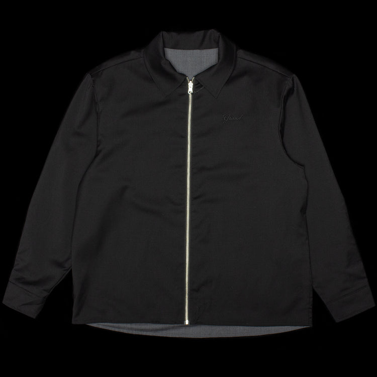 Grand Collection - Reversible Wool Overshirt
Color : Black