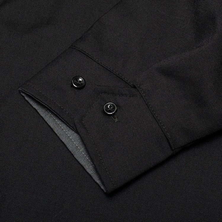 Grand Collection - Reversible Wool Overshirt
Color : Black