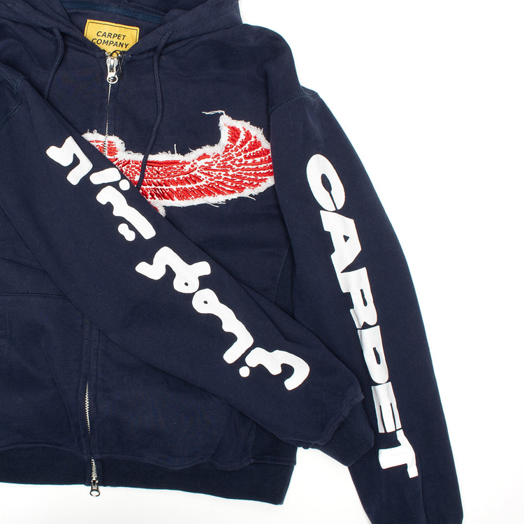 Carpet Company - Goddess Zip Hoodie
Color : Navy